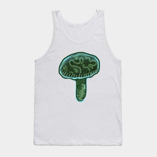 Green Cyan Mushroom Tank Top
